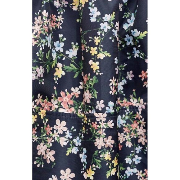 NEW ANTHROPOLOGIE ERIN FETHERSTON Sz 2 LILITH SKIRT NAVY FLORAL $265 - Picture 4 of 4